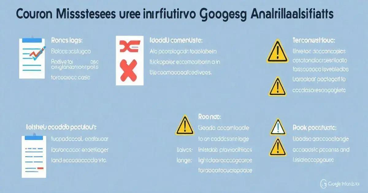 Erros comuns ao usar Google Analytics