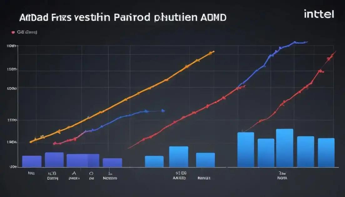 Mudanças nas participações de mercado da AMD e Intel